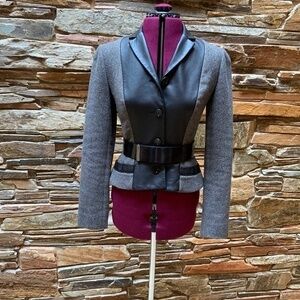 Christian Dior Leather-Accented Wool Blazer (6)